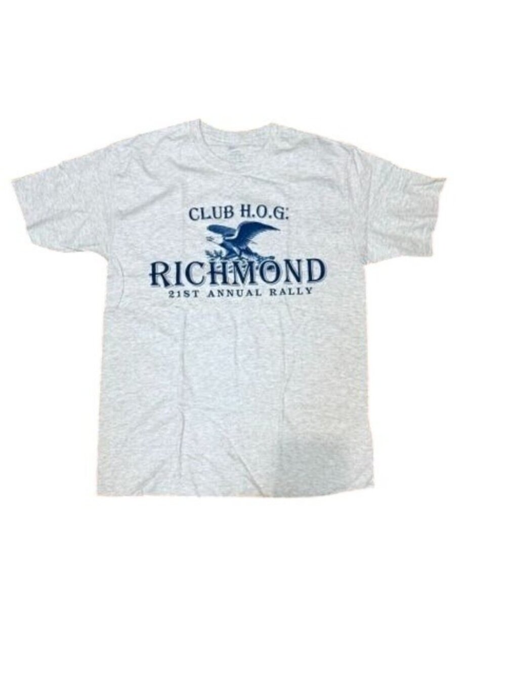 Club H.O.G. Richmond 21st Annual Rally T-Shirt By Hanes Authentic M Gray Cotton - Picture 3 of 6